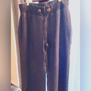 Lilly Pulitzer Beach pants Size large : Navy soft drawstring palazzo legs wide